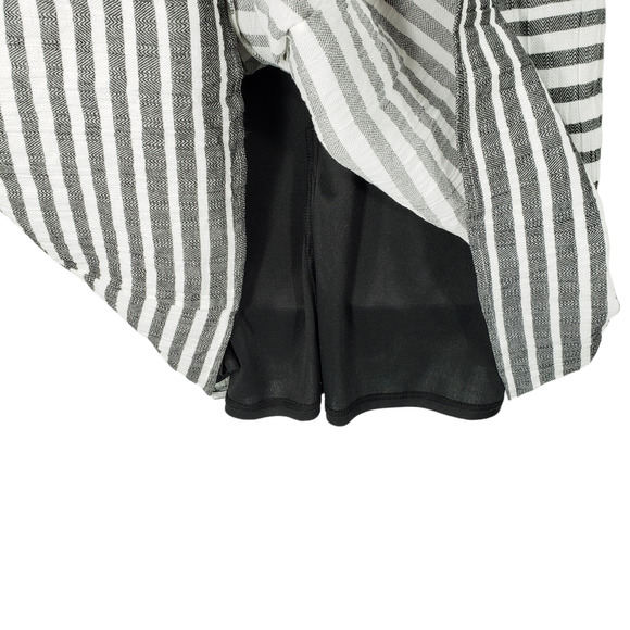 Eva Franco Saybrook Fit & Flare Dress Women 00P Striped Black White USA Cotton - Picture 11 of 12